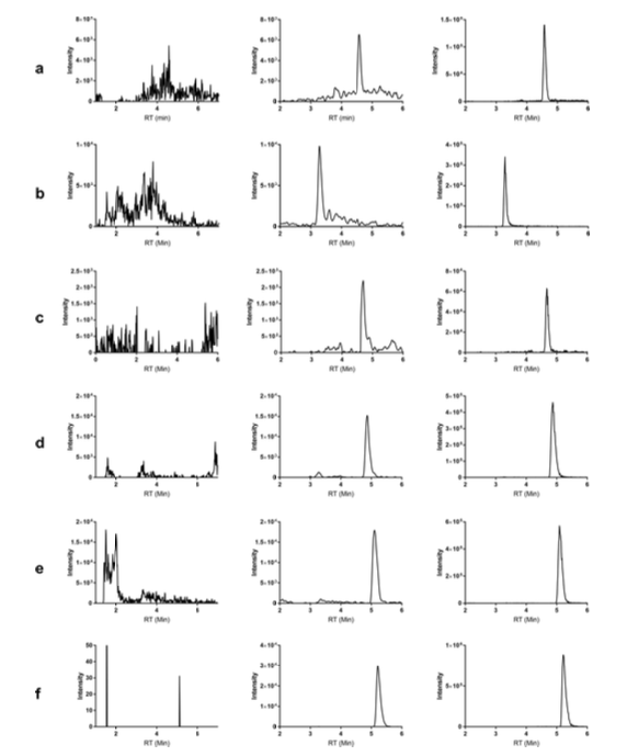 ADC 페이로드 6종 초고감도 LC-MS/MS 분석 (Kinetex F5 활용)